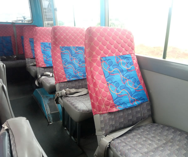 Coaster bus seats